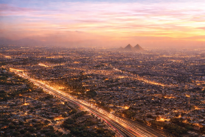 Pyramids Sunset Near BARAH Hotel